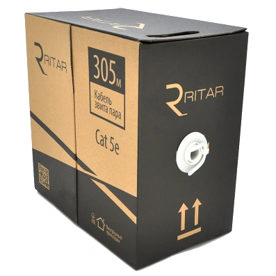 Кабель ritar ritar внутренний КВПЭ ftp cca (4*2*0.51) 4p 24 awg (305м)