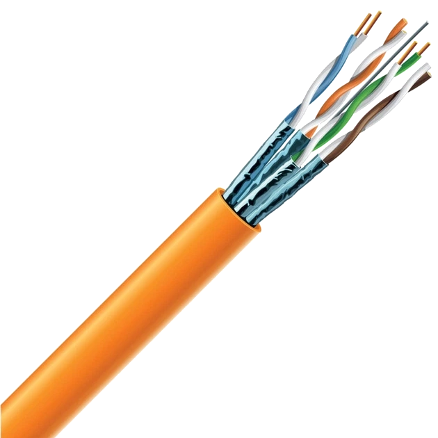 Кабель вита пара ЗЗКМ (s/ftp мідь внутрішній) ЗЗКМ cat 6a 4x2x23 awg lszh (к) 305 м