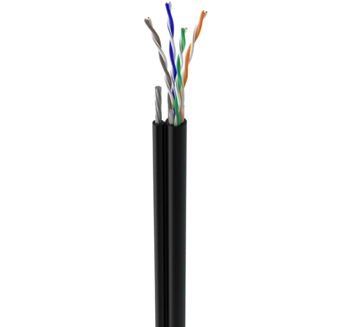 Кабель ritar ritar КНПт utp (4*2*0.5) 4p 24 awg (cca) ПВХ+ПЭ трос 1мм