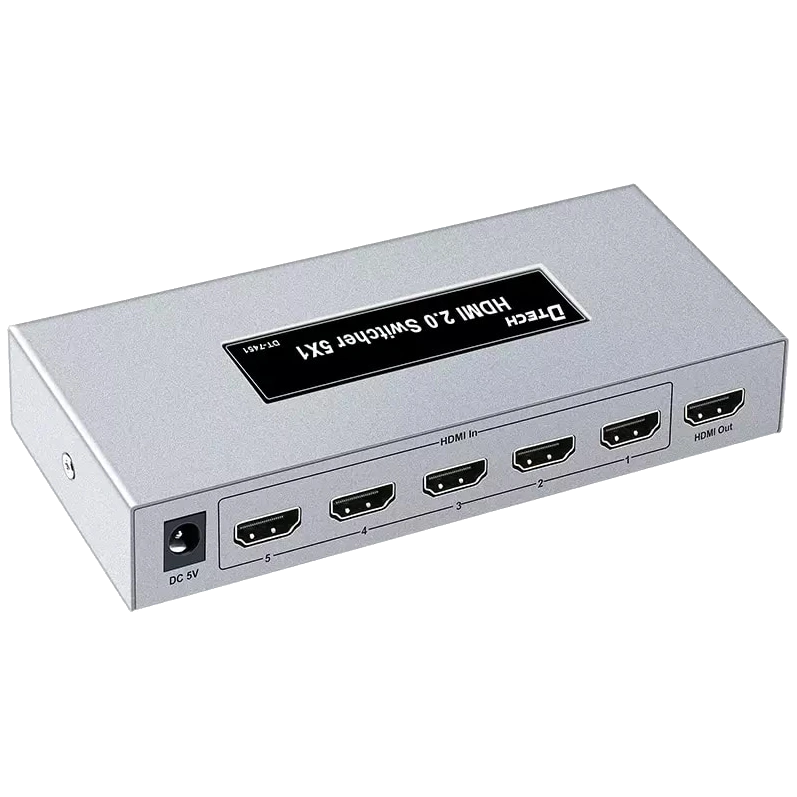 Комутатор 4k hdmi 5x1 dtech dtech dt-7451