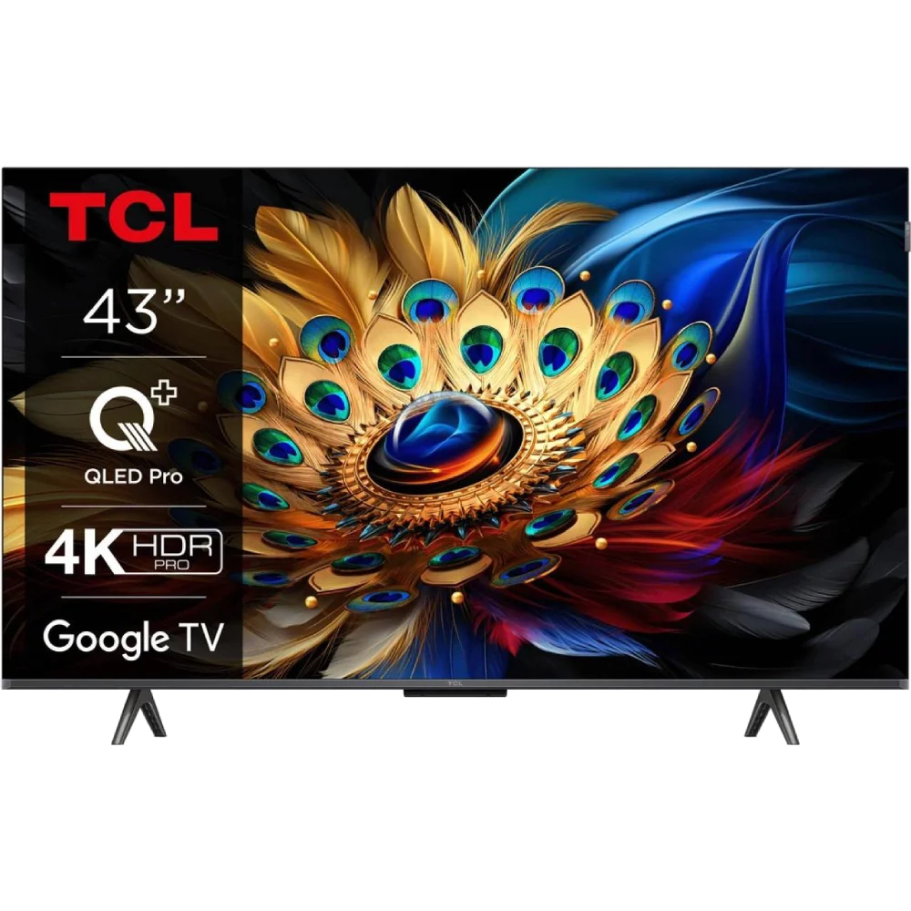 Телевизор tcl tcl 43c69b qled 4k 60hz smart google tv titan