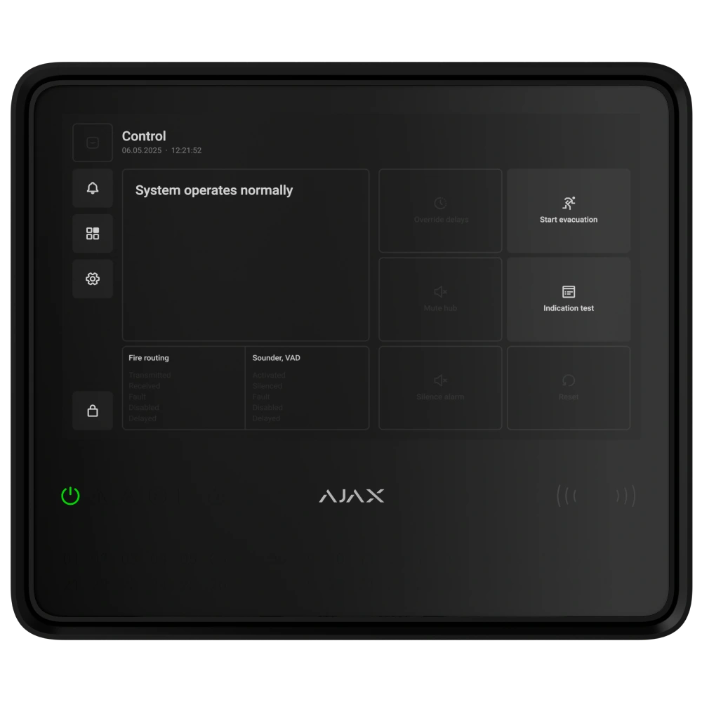 Пожежна централь ajax ajax en54 fire hub black