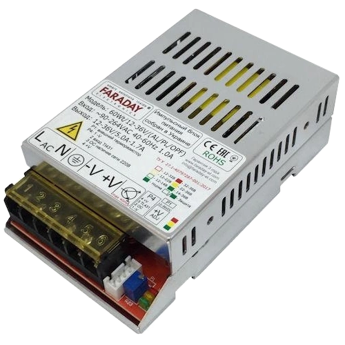 Блок живлення faraday electronics faraday electronics 60wt/12-36v/alu