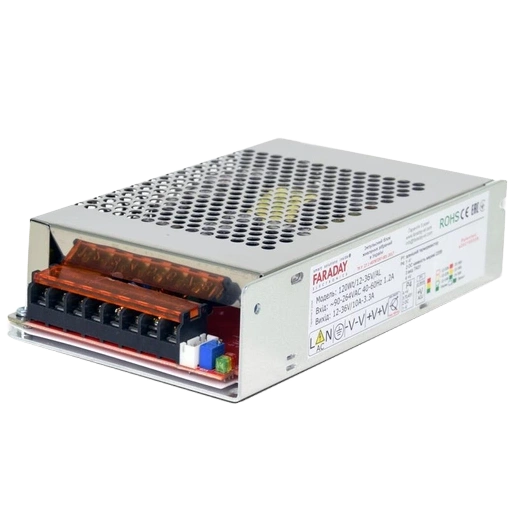 Блок питания faraday electronics faraday electronics 120w/12-36v/alu