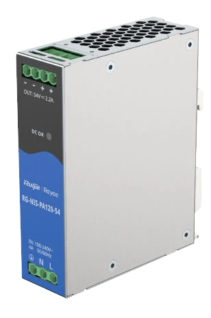 Блок живлення ruijie ruijie rg-nis-pa120-54 ac/dc 54В 2.2А 120 Вт на din-рейке