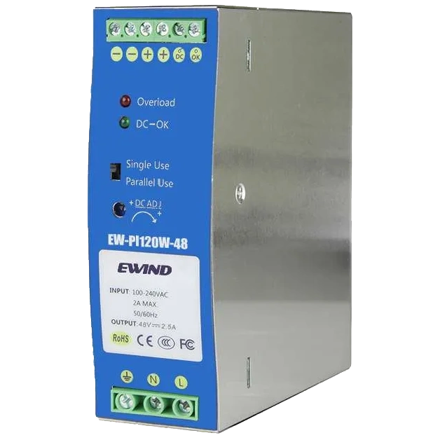 Блок питания ewind ewind ew-pi120w-48 на din-рейку 120 Вт/48 В