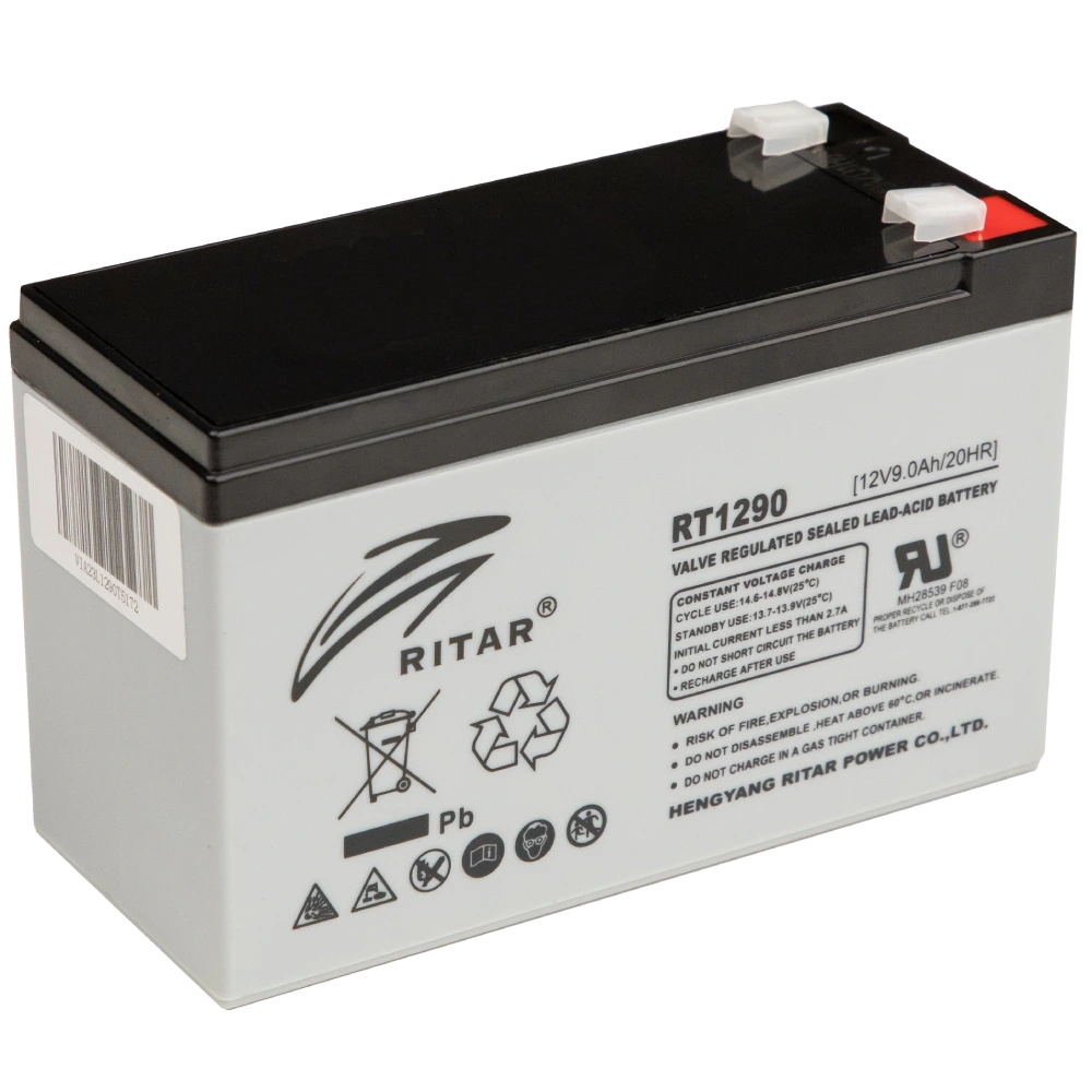 Аккумуляторная батарея ritar ritar rt1290 12v 9ah hybrid gel/grey