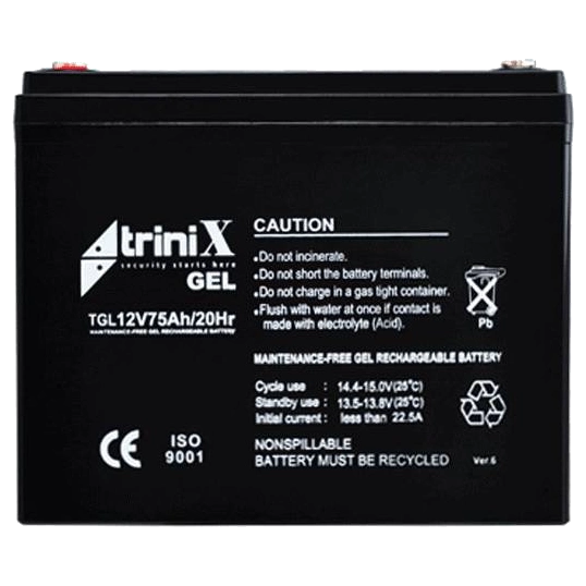 Акумулятор гелевий 12В 75А•год trinix trinix tgl12v75ah/20hr