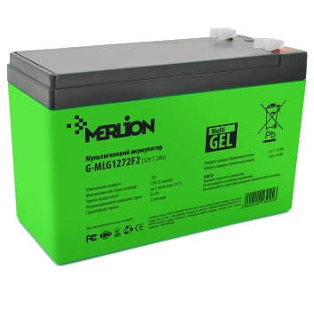 Свинцево-кислотна акумуляторна батарея merlion merlion g-mlg1272f2 7.2 А●ч 12В