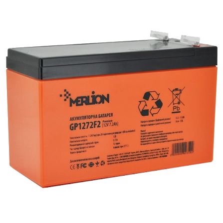 Свинцово-кислотная аккумуляторная батарея merlion merlion agm gp1272f2 premium 7.2А•ч 12В