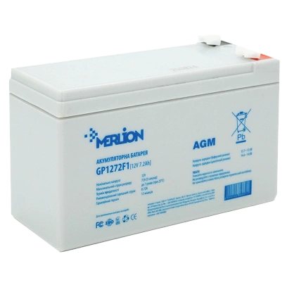 Акумуляторна батарея merlion merlion agm gp1272f1 12v 7.2ah