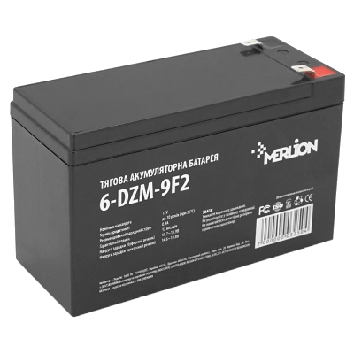Акумуляторна батарея тягова merlion agm merlion 6-dzm-9 12v 9ah f2