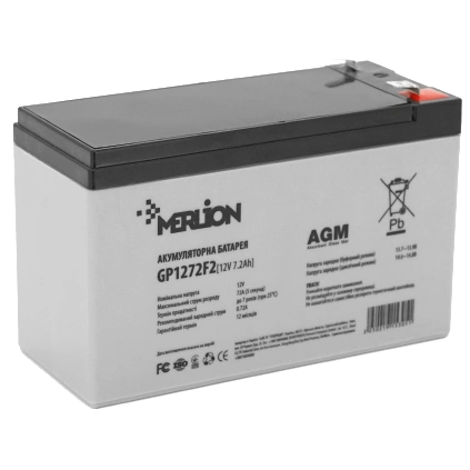 Аккумуляторна батарея merlion merlion agm gp1272f2 12v 7.2ah