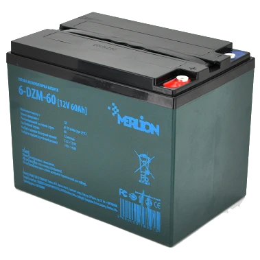 Аккумуляторная батарея тяговая merlion agm merlion 6-dzm-60 12v 60ah