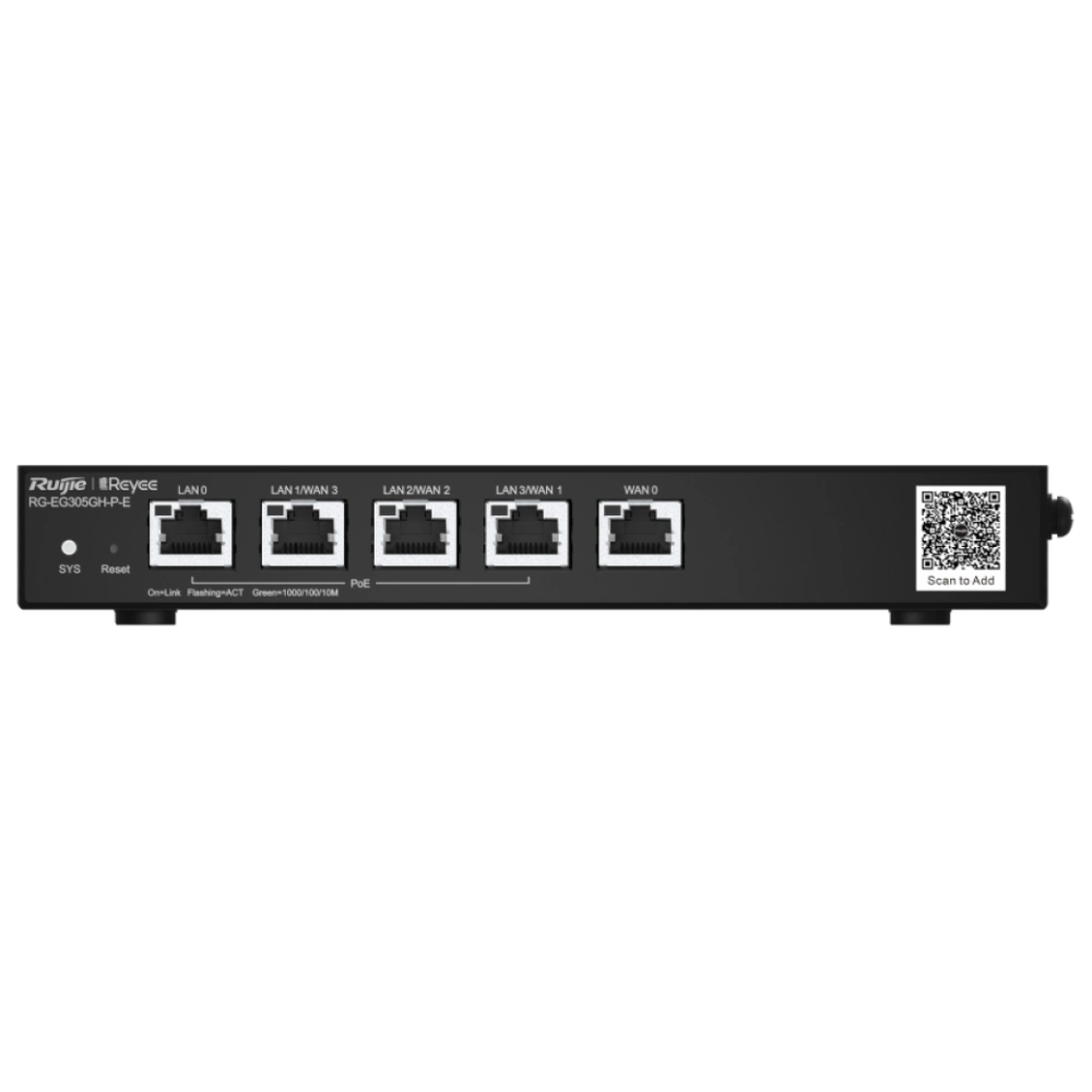 5-портовый маршрутизатор poe с облачным управлением ruijie ruijie reyee rg-eg305gh-p-e