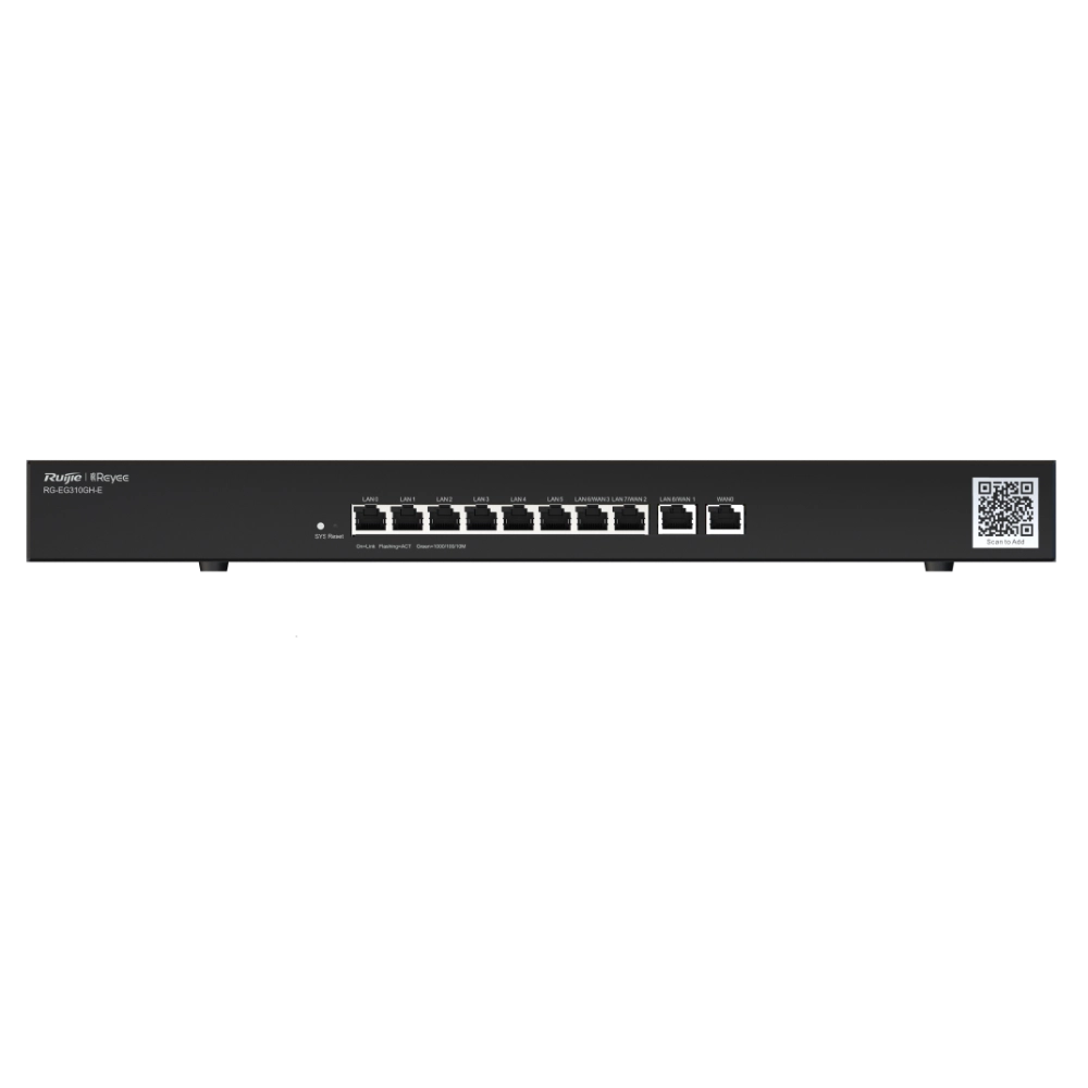 10-портовый маршрутизатор с облачным управлением ruijie ruijie reyee rg-eg310gh-e