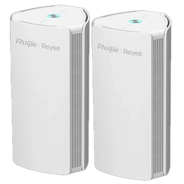 Комплект беспроводной wi-fi 6 двухдиапазонный гигабитный маршрутизатор mesh ruijie ruijie reyee rg-m18(2pack)