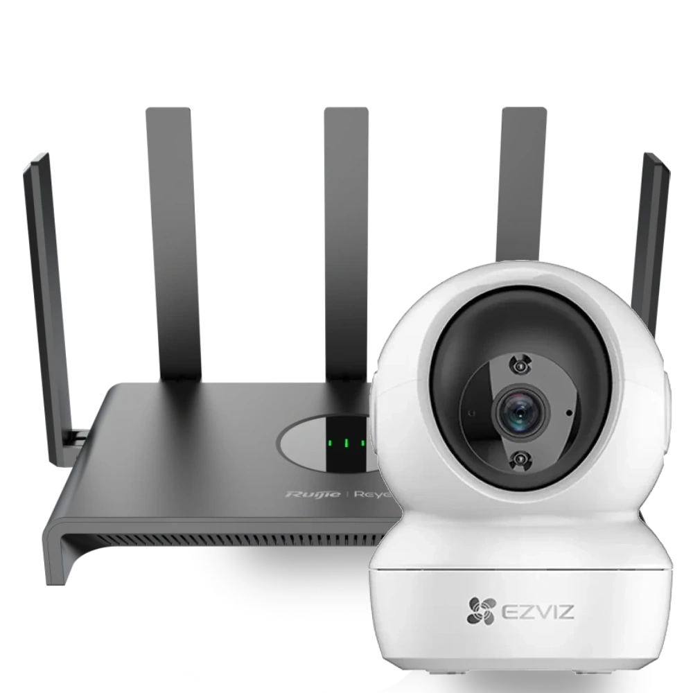 Комплект ruijie ezviz cs-h6c (4mp,w1) + reyee rg-ew1300g