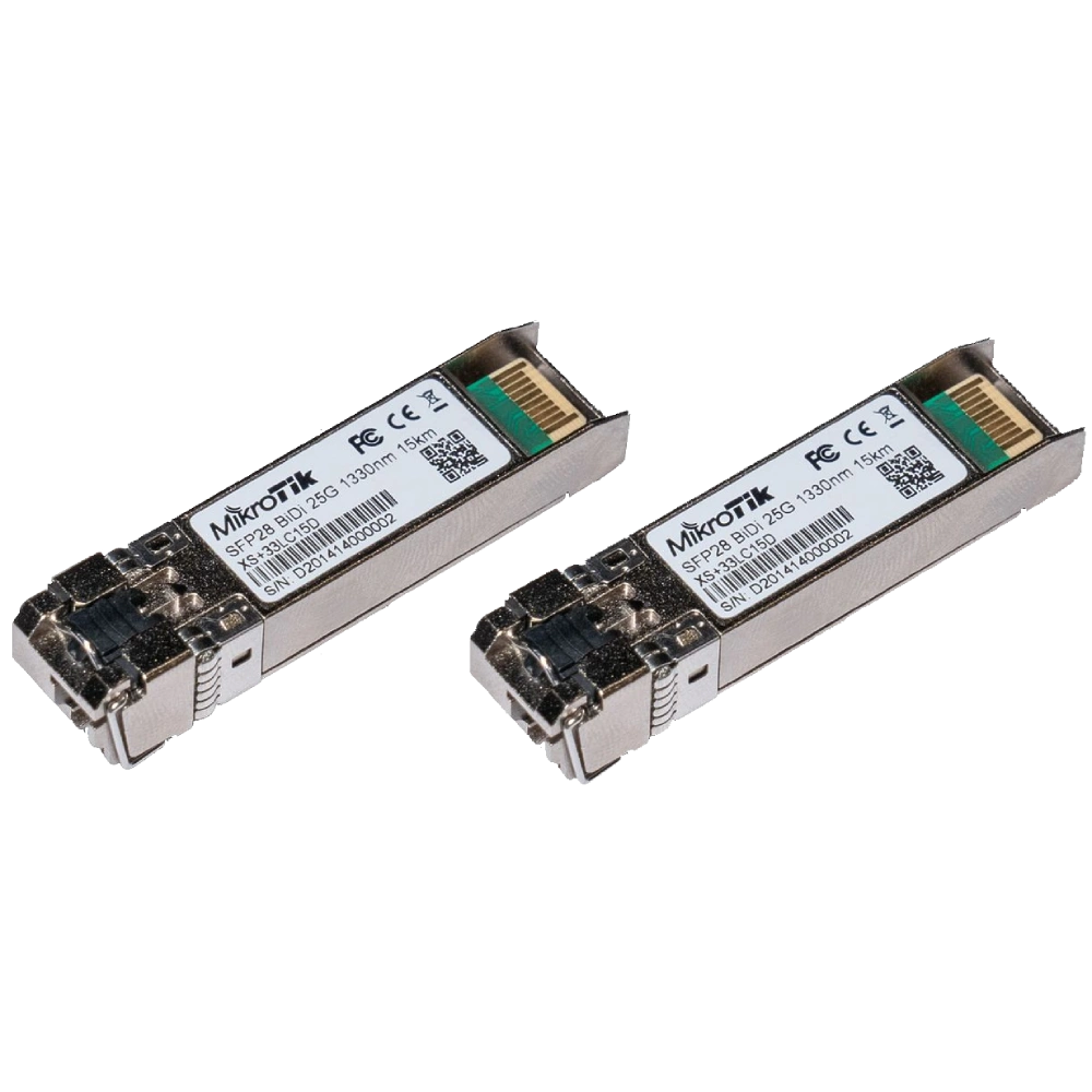 Пара sfp28 модулів mikrotik mikrotik xs+2733lc15d