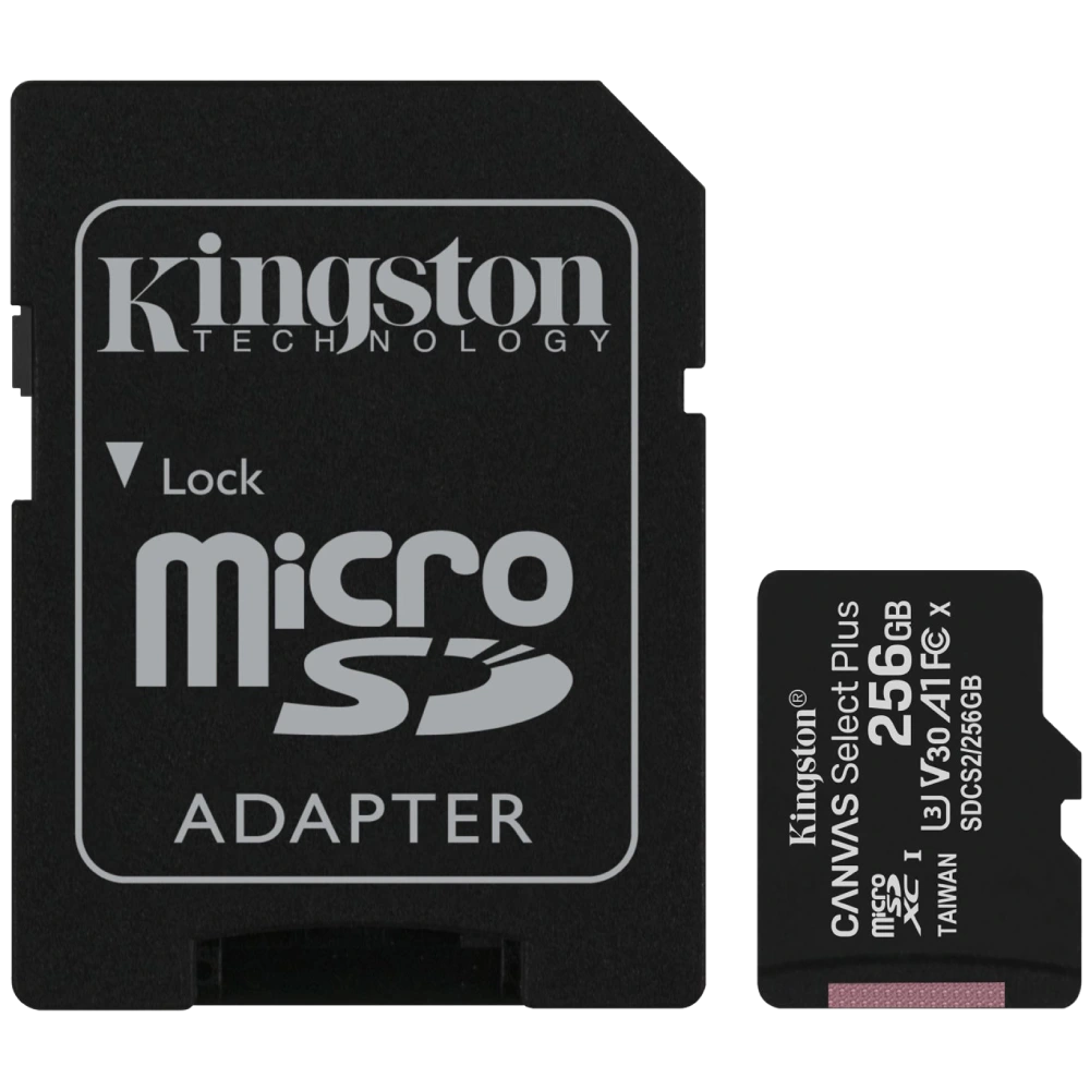 Модуль флеш-пам'яті kingston kingston 256gb micsdxc canvas select plus 100r a1 c10 card