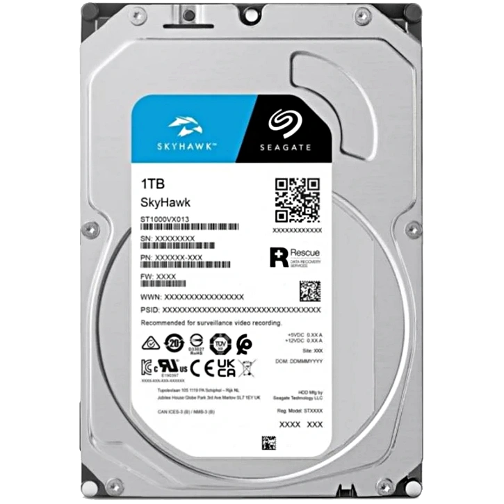 Жорсткий диск внутрішній seagate seagate skyhawk st1000vx013 1Тб