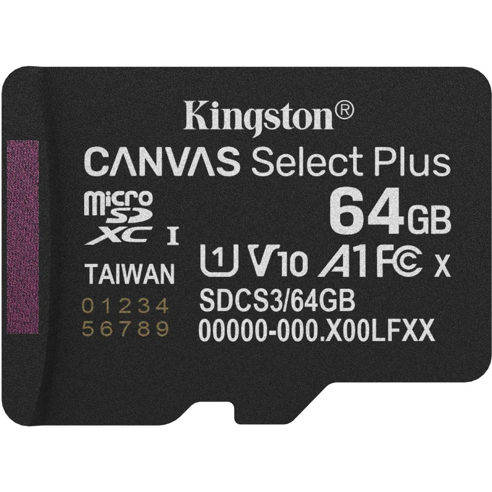 Карта памяти kingston kingston microsd64gb c10 uhs-i a1 v10 r100mb/s