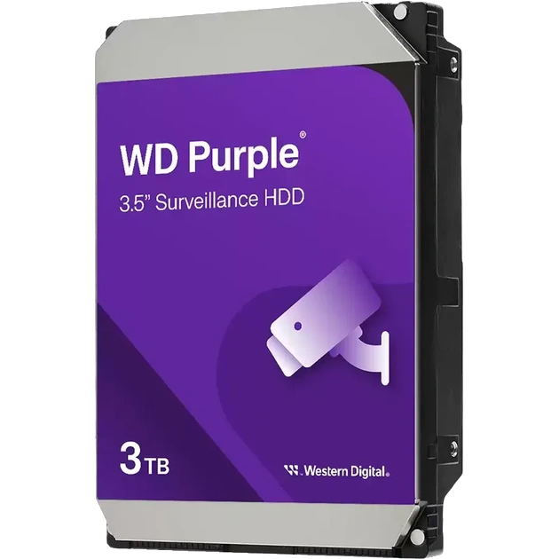 Жесткий диск western digital western digital purple surveillance 3tb 5400rpm 128mb (wd34purz)