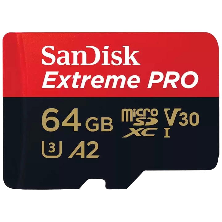 Карта пам'яті sandisk sandisk microsd 64gb c10 uhs-i u3 extreme pro v30 + sd